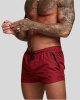 Soren | Herren Badeshorts mit Kordelzug in Burgunder