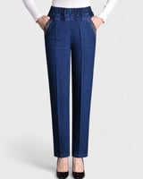 Lorena | Elastischer Bund Taschen Jeans in Dunkelblau