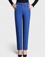 Lorena | Elastischer Bund Taschen Jeans in Hellblau
