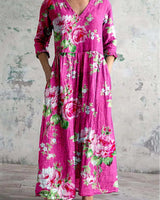 Rosaline - Bold Blossom Kleid in Pink (Fast ausverkauft)