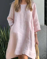 Charmaine - Leichtes Luftiges Kleid in Rosa