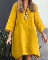 Charmaine - Leichtes Luftiges Kleid in Gelb (Fast ausverkauft)
