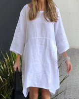 Charmaine - Leichtes Luftiges Kleid in Weiß