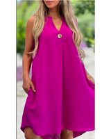 Elsie - Ärmelloses V-Ausschnitt Kleid in Lila