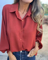 Anthea - Bluse mit zarten Ballonärmeln in Rot