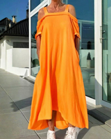 Ciara - Müheloses Fließkleid in Orange