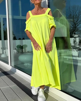 Ciara - Müheloses Fließkleid in Gelb