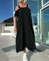 Ciara - Müheloses Fließkleid in Schwarz