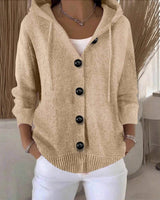 Kumari - Langärmelige Strickjacke Mit Knöpfen in Beige