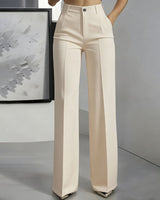 Britta | Damen Anzughose Hohe Taille Business Elegant in Beige