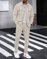 Gustave – Set Aus Langarmhemd Und Hose in Khaki