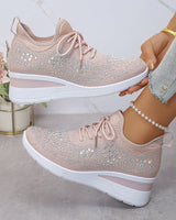 Luriya - Funkelnde Strass-Schuhe in Rosa
