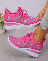Luriya - Funkelnde Strass-Schuhe in Hellrosa