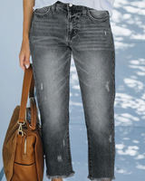 Yarelia - Gerade geschnittene Jeans in Grau