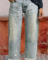 Yarelia - Gerade geschnittene Jeans in Vintage Blau