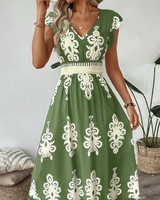 Osyrel - Bedrucktes Midikleid in Grün