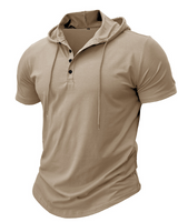 Oisin - Soft-Touch-Kapuzenhemd in Khaki