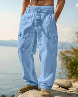 David | Vielseitige Cargo-Sommerhose in Himmelblau