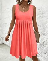 Fiorela – Ärmelloses Midikleid in Wassermelonenrot
