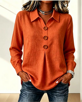 Moriah – Elegante Langarmbluse in Orange