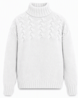 Jimmima – Gestrickter Rollkragen Pullover in Weiß