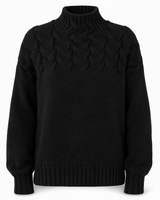 Jimmima – Gestrickter Rollkragen Pullover in Schwarz