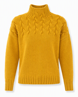 Jimmima – Gestrickter Rollkragen Pullover in Gelb