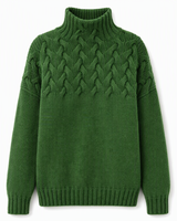 Jimmima – Gestrickter Rollkragen Pullover in Grün