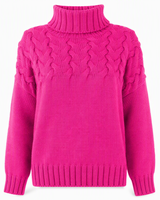 Jimmima – Gestrickter Rollkragen Pullover in Rosa