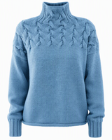 Jimmima – Gestrickter Rollkragen Pullover in Himmelblau
