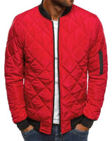 Steppjacke Herren Bomber mit Reißverschluss in Rot