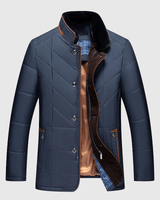 Steppjacke Stehkragen Herren Elegant in Dunkelblau