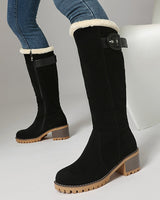 Stiefel für Damen mit Schnallendetail in Schwarz