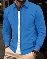 Strickjacke Herren mit Reißverschluss in Blau