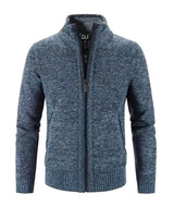 Strickjacke Herren Reißverschluss in Blau