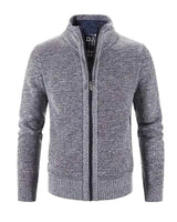 Strickjacke Herren Reißverschluss in Grau