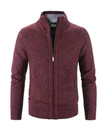 Strickjacke Herren Reißverschluss in Rot