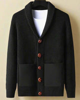 Strickjacke Mit Knöpfen Herren in Schwarz
