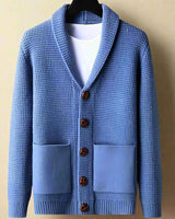 Strickjacke Mit Knöpfen Herren in Blau
