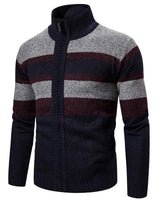 Strickjacke Slim Fit Herren in Marineblau