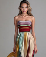 Flora™ - Ärmelloses farbenfrohes Kleid in Multicolor