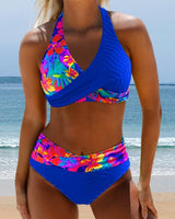 Elnora | Kreuz-Bikini in Blau