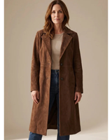 Sybille | Damen Winterjacke Suchen mit Knöpfen und Seitlichen Taschen in Braun