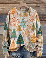 CARLY – Der perfekte bedruckte Pullover für die Festtage in Orange