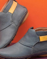 Talin | Damen Orthopädische Stiefeletten mit Reißverschluss und flacher Sohle in Grau