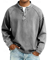 Thomas | Herren Retro Pullover Langarm in Grau