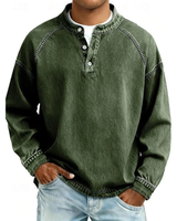 Thomas | Herren Retro Pullover Langarm in Dunkelgrün