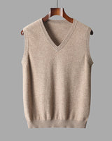 Thorben | Herren V-Ausschnitt Pullunder in Beige
