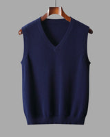 Thorben | Herren V-Ausschnitt Pullunder in Marineblau
