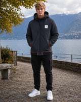 Traeger | Herren Winterjacke mit Kapuze in Schwarz